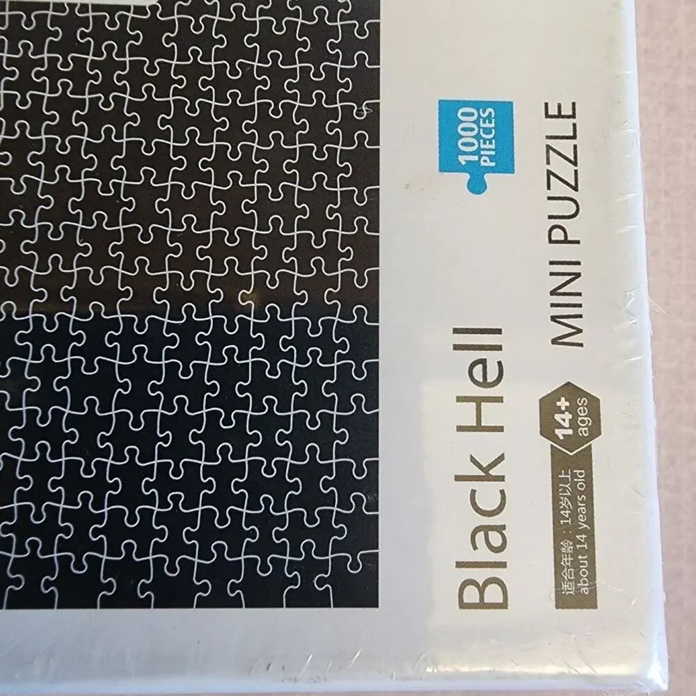 NEW Black H3LL mini puzzle 1000‎ piece all black ages 14+